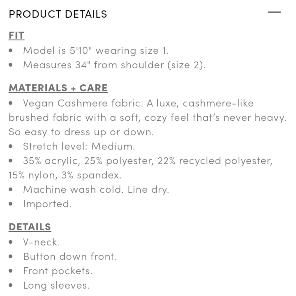 Torrid Vegan Cashmere Boyfriend Cardigan V-Neck Sweater - Picture 5 of 6